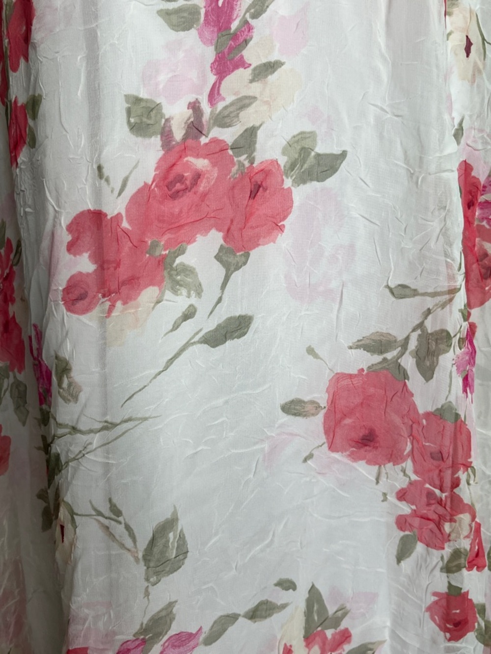 Vintage Floral Maxi Dress Sheer Overlay Watercolor Cottagecore Romantic M/L - Picture 3 of 7